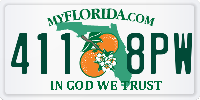 FL license plate 4118PW
