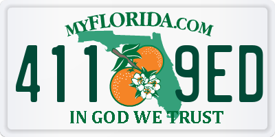 FL license plate 4119ED