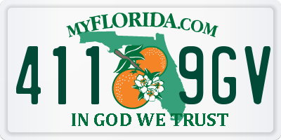 FL license plate 4119GV
