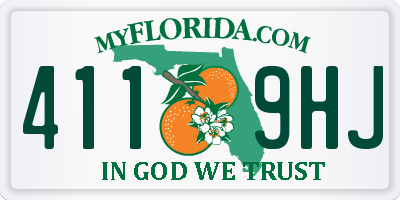 FL license plate 4119HJ