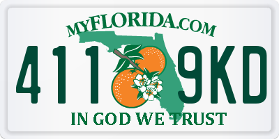 FL license plate 4119KD
