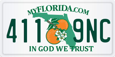 FL license plate 4119NC