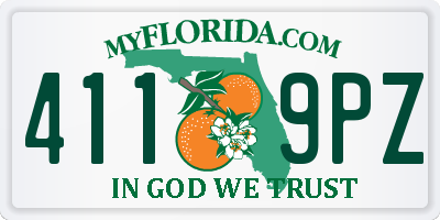 FL license plate 4119PZ