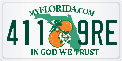 FL license plate 4119RE