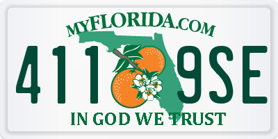 FL license plate 4119SE