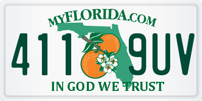 FL license plate 4119UV