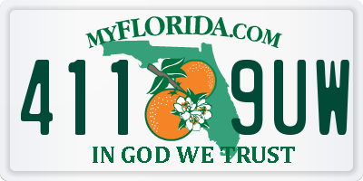 FL license plate 4119UW
