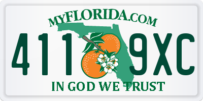 FL license plate 4119XC