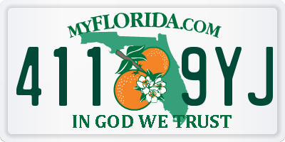 FL license plate 4119YJ