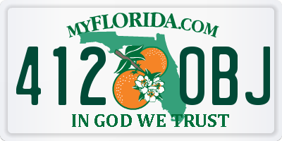 FL license plate 4120BJ
