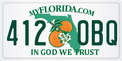 FL license plate 4120BQ