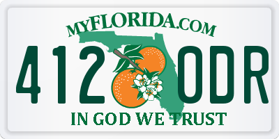 FL license plate 4120DR