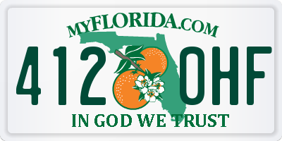 FL license plate 4120HF