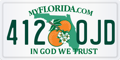 FL license plate 4120JD