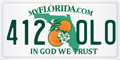 FL license plate 4120LO