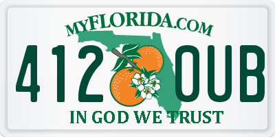FL license plate 4120UB