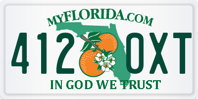 FL license plate 4120XT