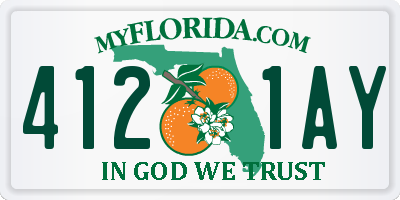 FL license plate 4121AY