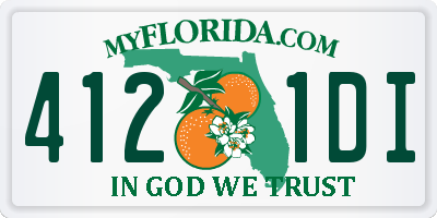 FL license plate 4121DI