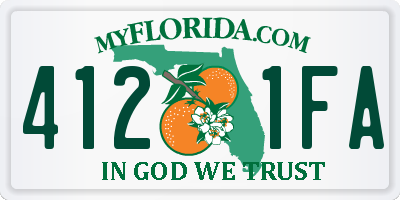 FL license plate 4121FA