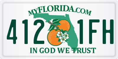 FL license plate 4121FH