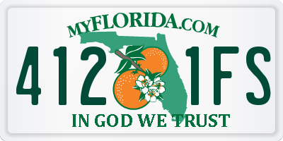 FL license plate 4121FS