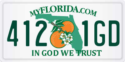 FL license plate 4121GD