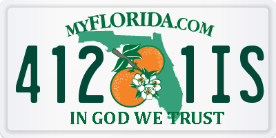 FL license plate 4121IS