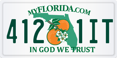 FL license plate 4121IT