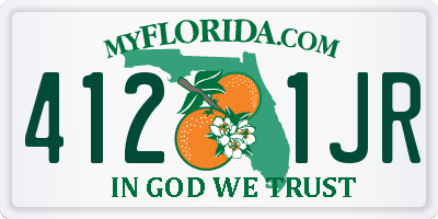 FL license plate 4121JR