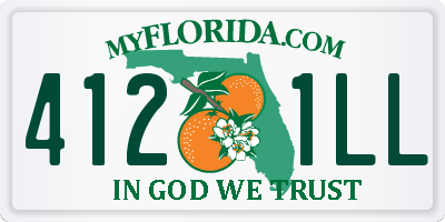 FL license plate 4121LL