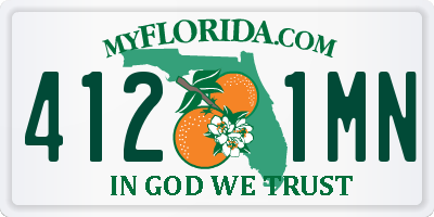 FL license plate 4121MN