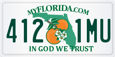 FL license plate 4121MU