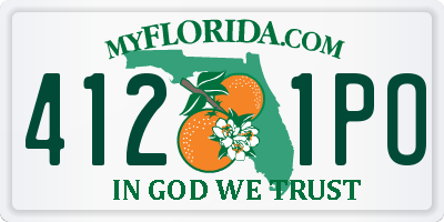 FL license plate 4121PO
