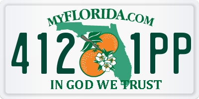 FL license plate 4121PP