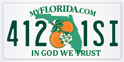 FL license plate 4121SI