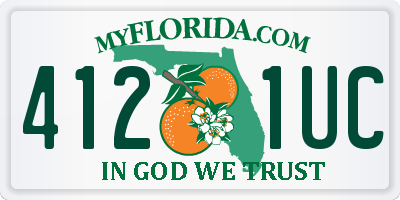 FL license plate 4121UC