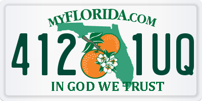 FL license plate 4121UQ