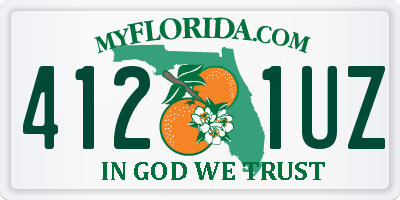 FL license plate 4121UZ