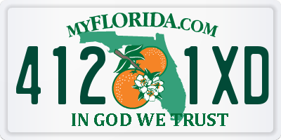 FL license plate 4121XD