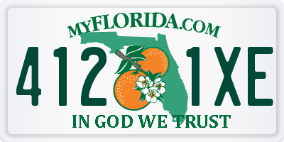FL license plate 4121XE