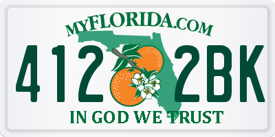 FL license plate 4122BK