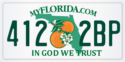 FL license plate 4122BP