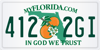 FL license plate 4122GI