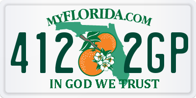FL license plate 4122GP