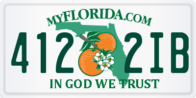 FL license plate 4122IB