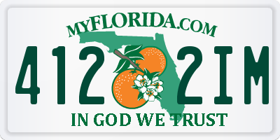 FL license plate 4122IM