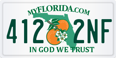 FL license plate 4122NF