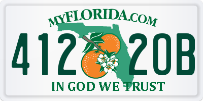 FL license plate 4122OB