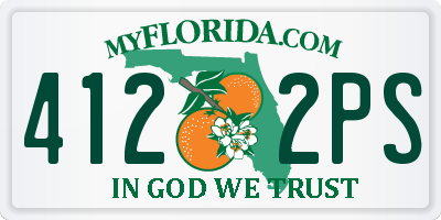FL license plate 4122PS